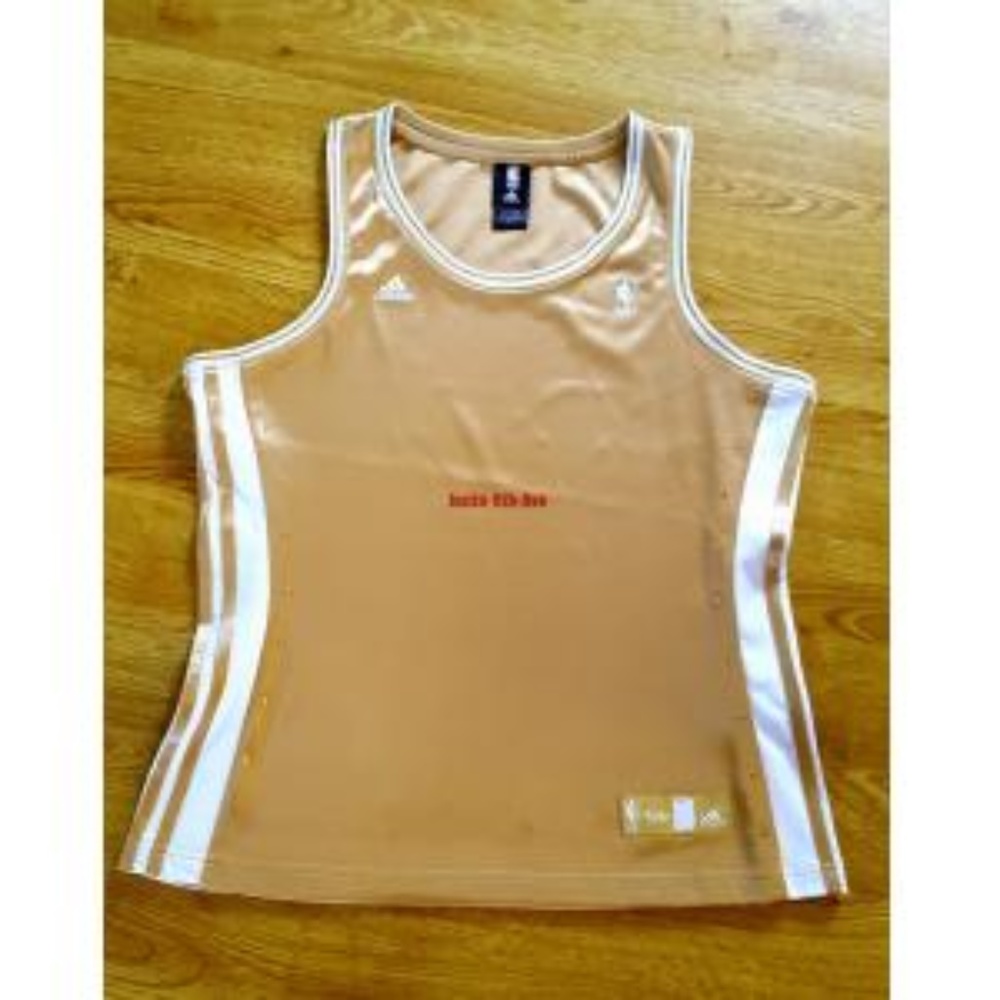 ADIDAS Sz M NBA 4 Her Gold Basketball Jersey NEW